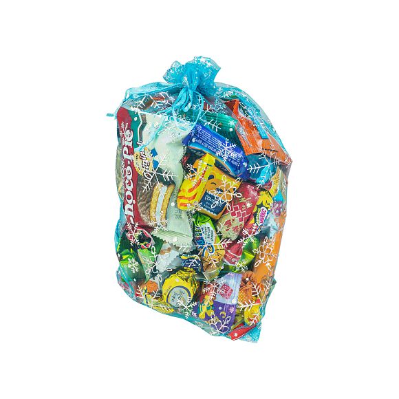 Сладкий новогодний подарок Мешочек Снежинки (Бюджет)
